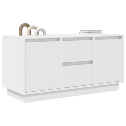 Szafka RTV z oświetleniem LED Biała 100x41x50 cm