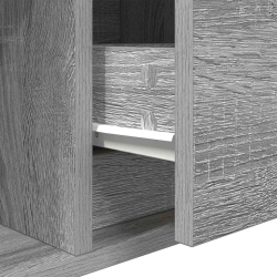 Szafka RTV Szara Sonoma 100x31x25,5 cm Drewno klejone