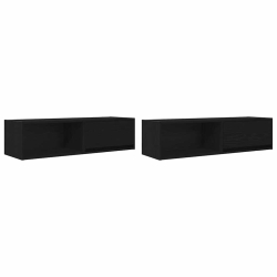 Szafki RTV 2 szt. Dąb czarny 100x31x25,5 cm Drewno klejone
