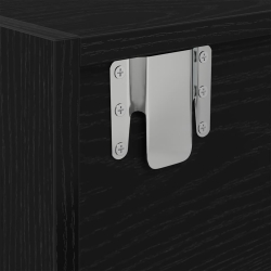 Szafki RTV 2 szt. Dąb czarny 100x31x25,5 cm Drewno klejone