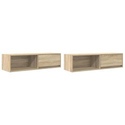 Szafki RTV 2 szt. Dąb Sonoma 100x31x25,5 cm Drewno klejone