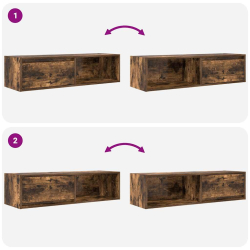 Szafka RTV Dąb wędzony 100x31x25,5 cm Drewno klejone