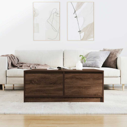 Stolik kawowy z szufladami Brązowy Dąb 100x100x40 cm