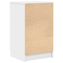 Szafka nocna Biała 39x35x65 cm Drewno klejone