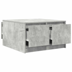 Stolik kawowy z szufladami Betonowy Szary 70,5x70x40 cm