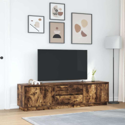 Szafka RTV z oświetleniem LED Dąb wędzony 193,5x41x50 cm