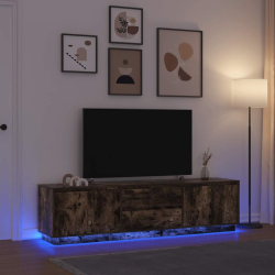 Szafka RTV z oświetleniem LED Dąb wędzony 193,5x41x50 cm