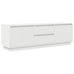 Szafka RTV z oświetleniem LED Biała 160,5x41x50 cm