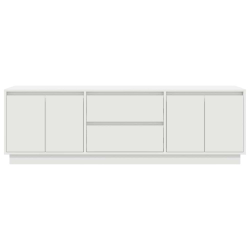 Szafka RTV z oświetleniem LED Biała 160,5x41x50 cm