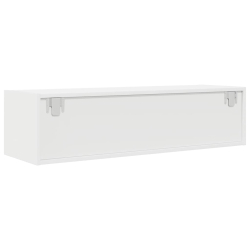 Szafka RTV Biała 100x31x25,5 cm Drewno klejone