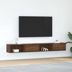 Szafki RTV 2 szt. Brązowy dąb 100x31x25,5 cm Drewno klejone