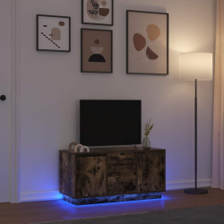 Szafka RTV z oświetleniem LED Dąb wędzony 100x41x50 cm