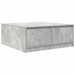 Stolik kawowy z szufladami Betonowy szary 100x100x40 cm