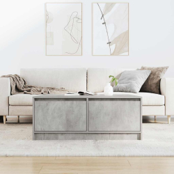 Stolik kawowy z szufladami Betonowy szary 100x100x40 cm