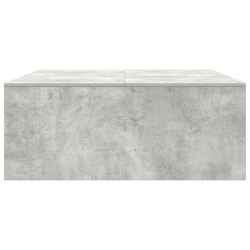 Stolik kawowy z szufladami Betonowy szary 100x100x40 cm