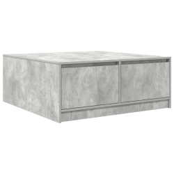 Stolik kawowy z szufladami Betonowy szary 100x100x40 cm