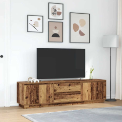 Szafka RTV z oświetleniem LED Stare drewno 193,5x41x50 cm