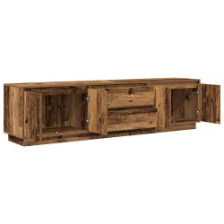 Szafka RTV z oświetleniem LED Stare drewno 193,5x41x50 cm