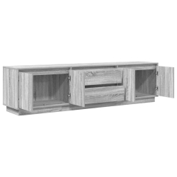 Szafka RTV z oświetleniem LED Szara Sonoma 193,5x41x50 cm