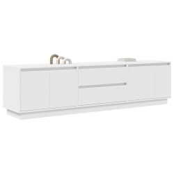 Szafka RTV z oświetleniem LED Biała 193,5x41x50 cm