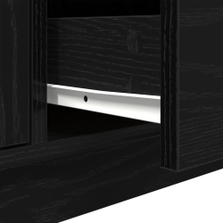 Szafka RTV z oświetleniem LED Czarny Dąb 100x41x50 cm