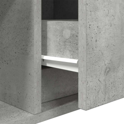 Szafka RTV Beton Szary 100x31x25,5 cm Drewno klejone