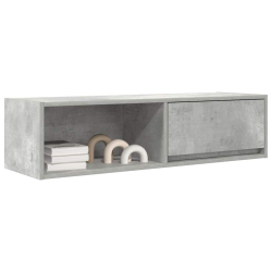 Szafka RTV Beton Szary 100x31x25,5 cm Drewno klejone