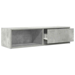 Szafka RTV Beton Szary 100x31x25,5 cm Drewno klejone