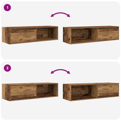 Szafka RTV Stare drewno 100x31x25,5 cm Drewno klejone