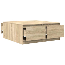 Stolik kawowy z szufladami Sonoma Oak 100x100x40 cm