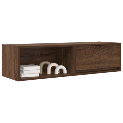 Szafka RTV Brązowy Dąb 100x31x25,5 cm Drewno klejone