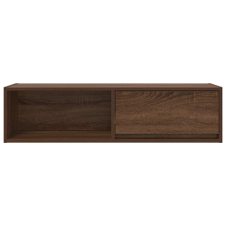 Szafka RTV Brązowy Dąb 100x31x25,5 cm Drewno klejone