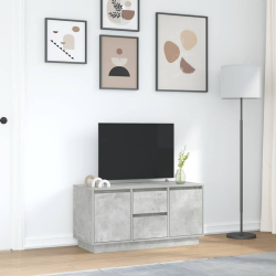 Szafka RTV z oświetleniem LED Betonowa Szara 100x41x50 cm