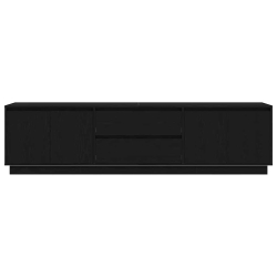 Szafka RTV z oświetleniem LED Czarny Dąb 193,5x41x50 cm