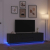 Szafka RTV z oświetleniem LED Czarny Dąb 193,5x41x50 cm