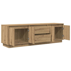 Szafka RTV z oświetleniem LED Dąb Artisan 160,5x41x50 cm