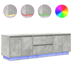 Szafka RTV z oświetleniem LED Beton Szary 160,5x41x50 cm
