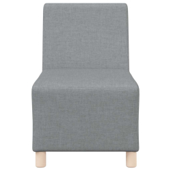 Sofa Fotel Jasnoszary 55 cm Tkanina