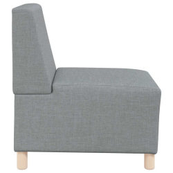 Sofa Fotel Jasnoszary 55 cm Tkanina