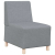 Sofa Fotel Jasnoszary 55 cm Tkanina