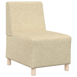 Sofa Fotel Kremowy 55 cm Tkanina