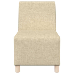 Sofa Fotel Kremowy 55 cm Tkanina