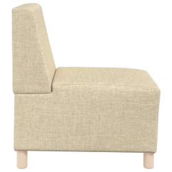Sofa Fotel Kremowy 55 cm Tkanina