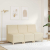 Sofa Fotel Kremowy 55 cm Tkanina