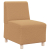 Sofa Fotel Beżowy 55 cm Kręcona Tkanina Wełniana