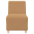 Sofa Fotel Beżowy 55 cm Kręcona Tkanina Wełniana