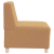 Sofa Fotel Beżowy 55 cm Kręcona Tkanina Wełniana