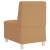 Sofa Fotel Beżowy 55 cm Kręcona Tkanina Wełniana