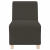 Sofa Fotel Ciemnoszary 55 cm Kręcona Tkanina Wełniana