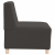 Sofa Fotel Ciemnoszary 55 cm Kręcona Tkanina Wełniana